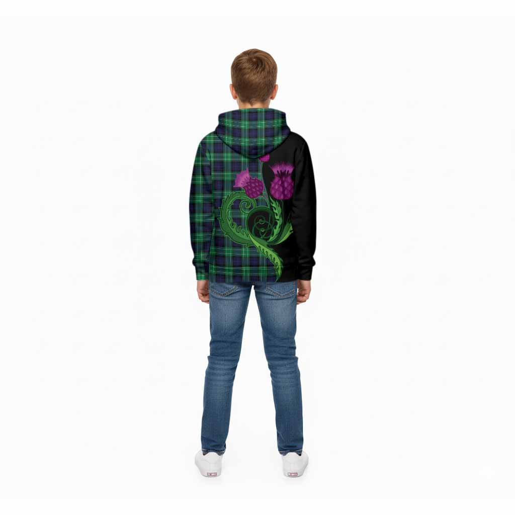 Abercrombie Tartan Kid Hoodie Traditional Scottish Thistle