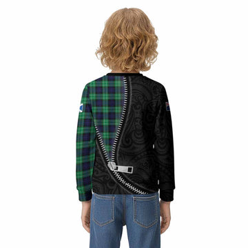 Abercrombie Tartan Kid Knitted Sweatshirt New Zealand Pattern Unique Zipper Stylized