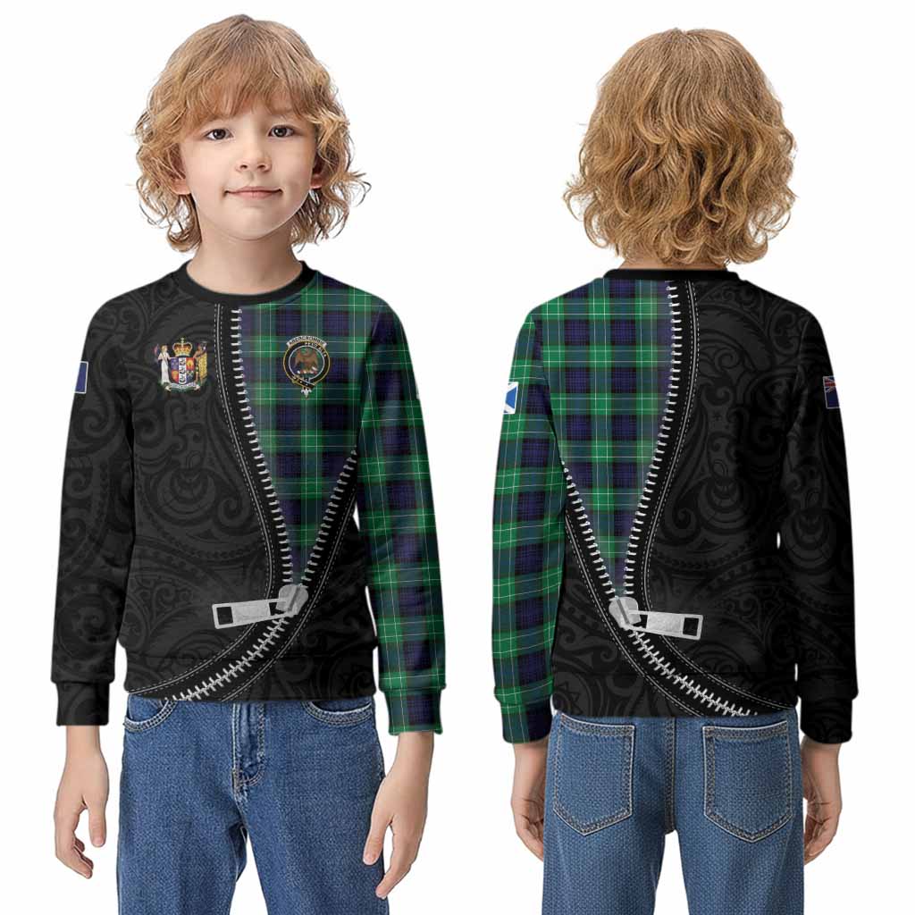 Abercrombie Tartan Kid Knitted Sweatshirt New Zealand Pattern Unique Zipper Stylized