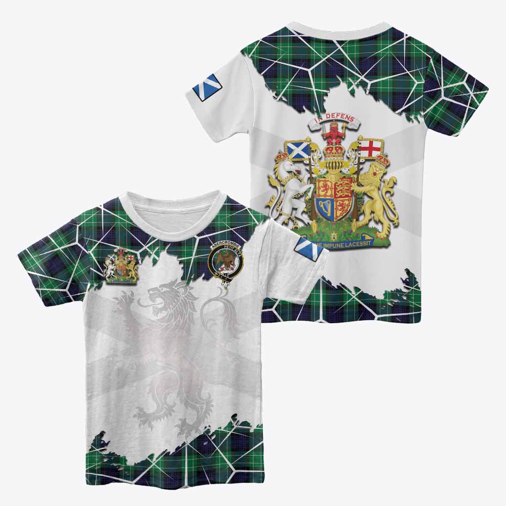 Abercrombie Tartan Kid T-shirt with Family Crest and Lion Rampant Grunge Style