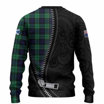 Abercrombie Tartan Knitted Sweater New Zealand Pattern Unique Zipper Stylized