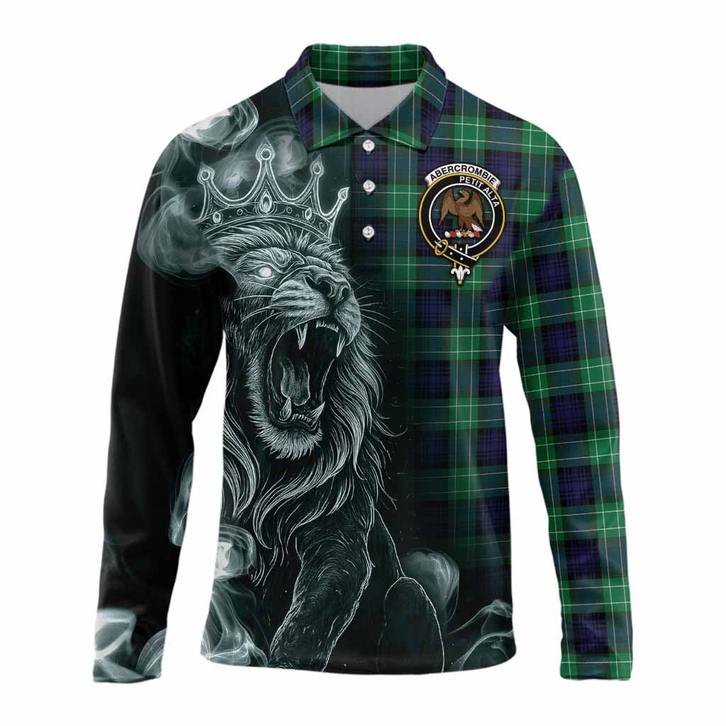 Abercrombie Tartan Long Sleeve Polo Shirt Roaring Lion Heritage