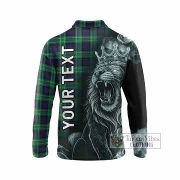 Abercrombie Tartan Long Sleeve Polo Shirt Roaring Lion Heritage