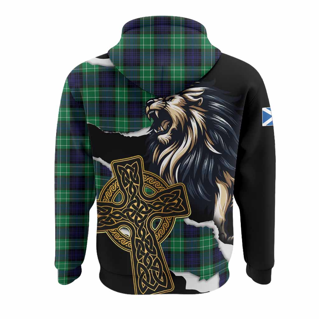 Abercrombie Tartan Scottish Hoodie Lion Celtic Heritage
