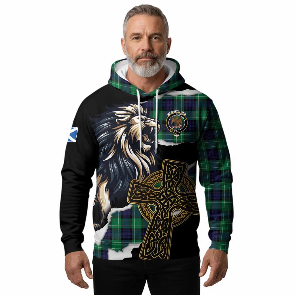 Abercrombie Tartan Scottish Hoodie Lion Celtic Heritage