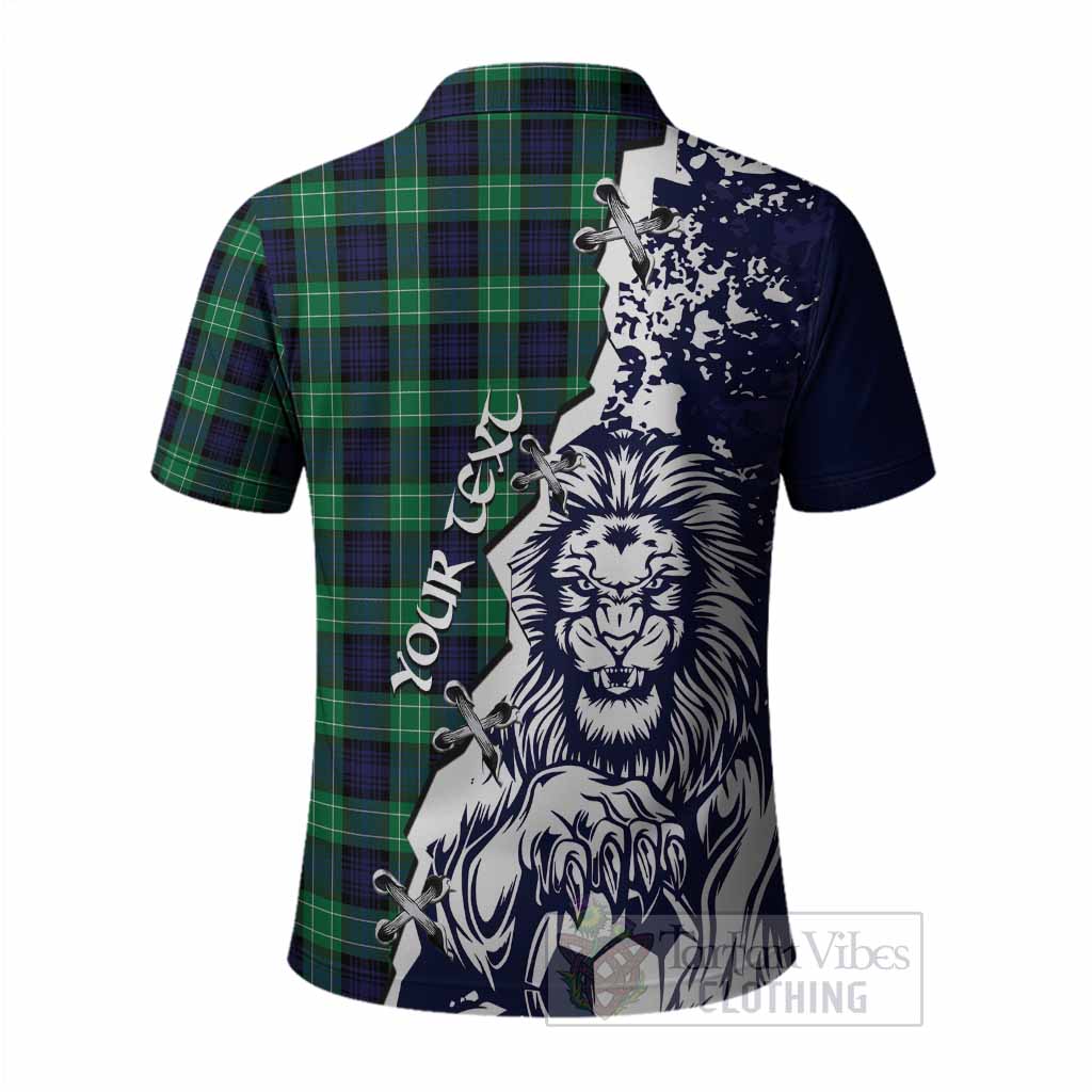 Abercrombie Tartan Scottish Polo Shirt Angry Lion With Soccer Ball Style