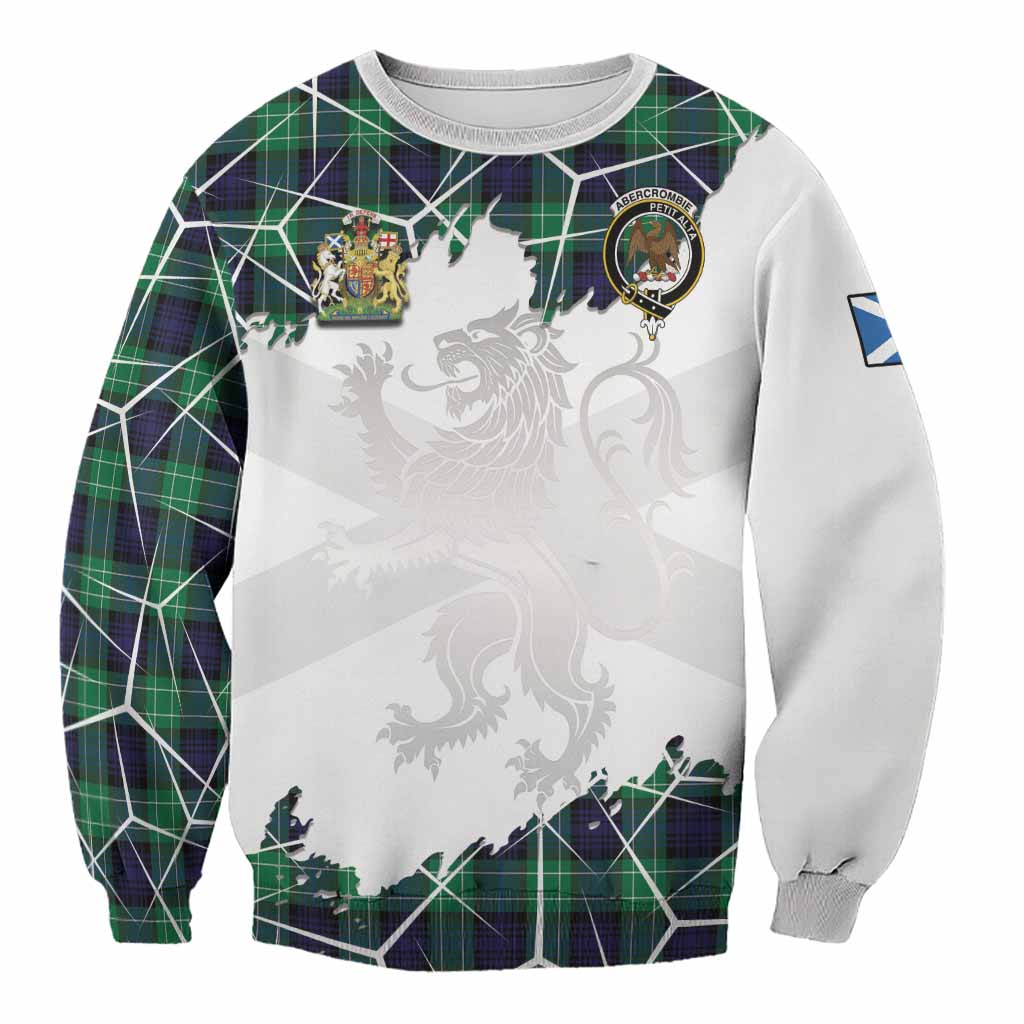 Abercrombie Tartan Sweatshirt with Family Crest and Lion Rampant Grunge Style