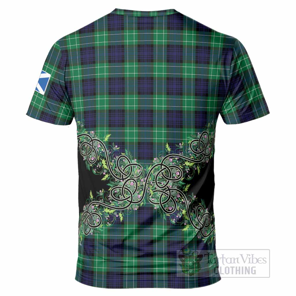Abercrombie Tartan T-Shirt Thistle Scottish Spirit