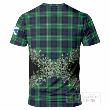 Abercrombie Tartan T-Shirt Thistle Scottish Spirit