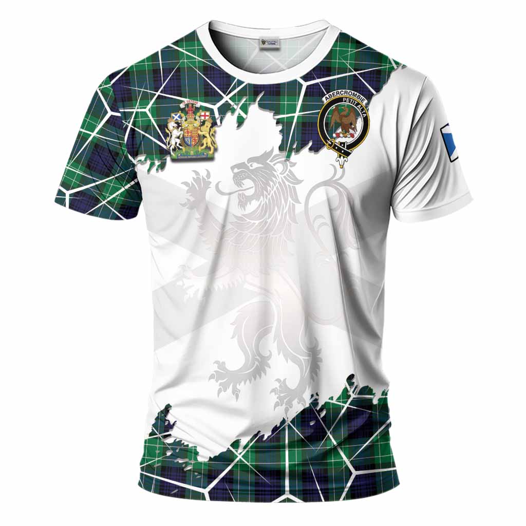 Abercrombie Tartan T-Shirt with Family Crest and Lion Rampant Grunge Style