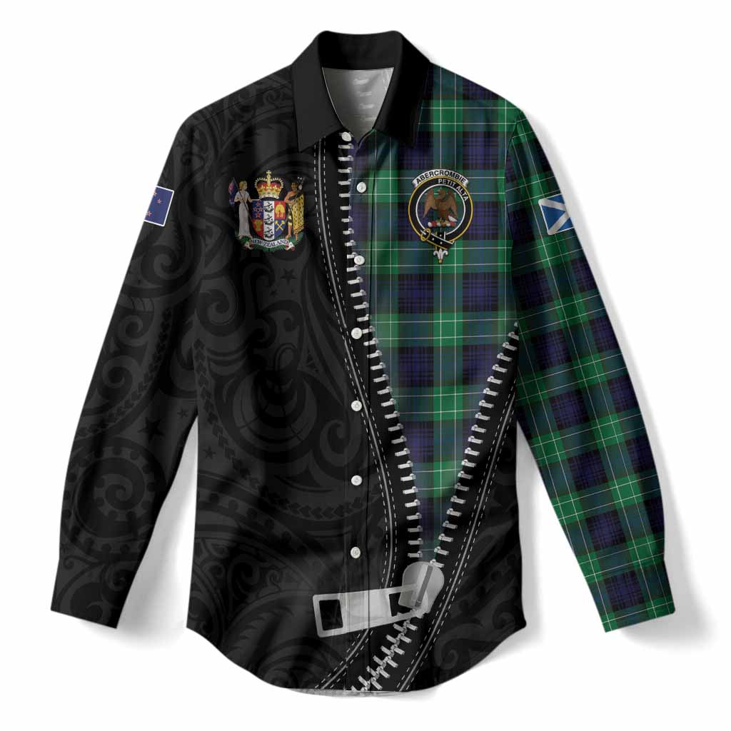 Abercrombie Tartan Women Casual Shirt New Zealand Pattern Unique Zipper Stylized