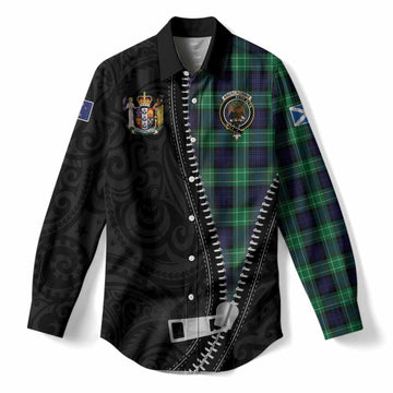 Abercrombie Tartan Women Casual Shirt New Zealand Pattern Unique Zipper Stylized