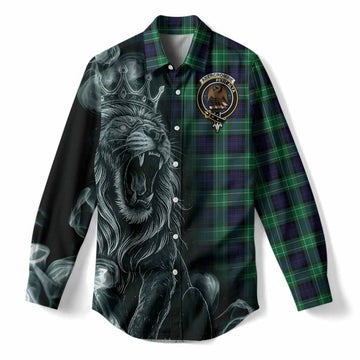 Abercrombie Tartan Women Casual Shirt Roaring Lion Heritage