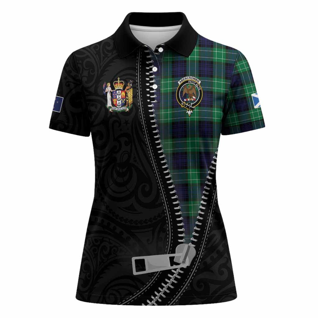 Abercrombie Tartan Women Polo Shirt New Zealand Pattern Unique Zipper Stylized