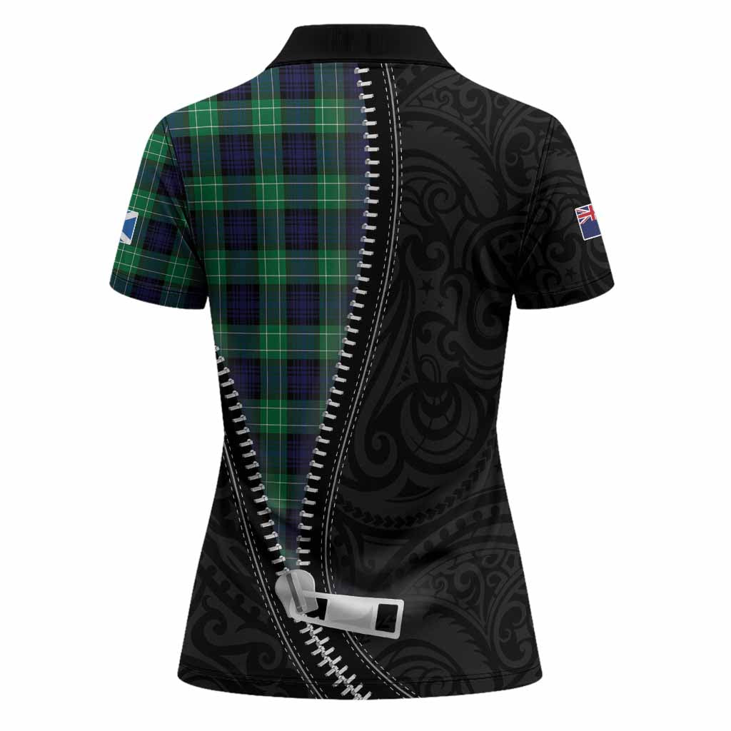 Abercrombie Tartan Women Polo Shirt New Zealand Pattern Unique Zipper Stylized
