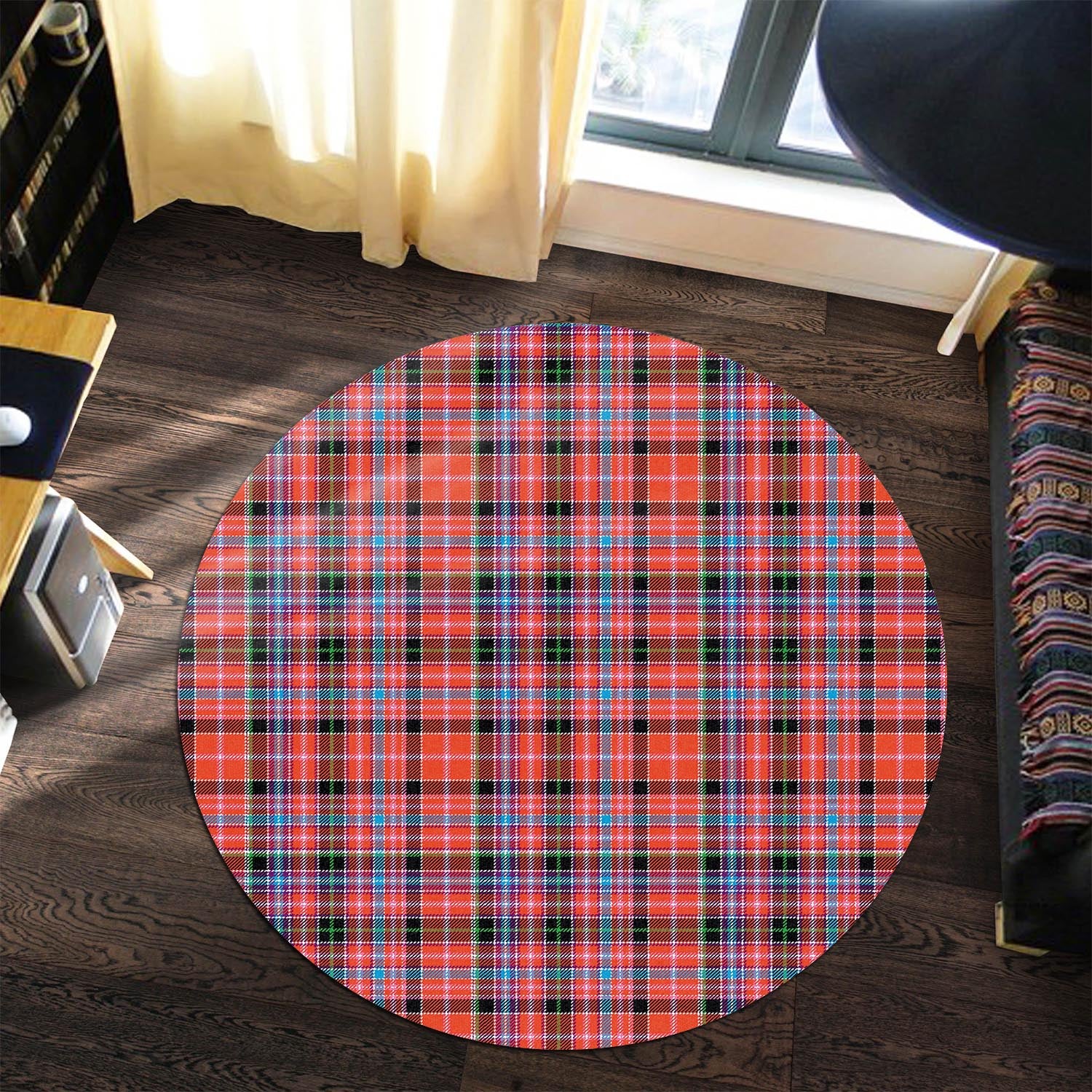 Aberdeen District Tartan Round Rug - Tartanvibesclothing