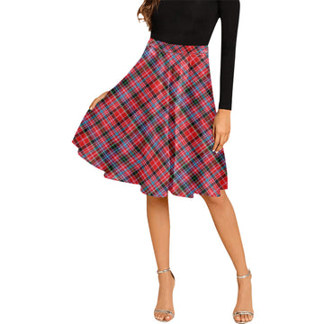 Aberdeen District Tartan Melete Pleated Midi Skirt Female - Tartanvibesclothing