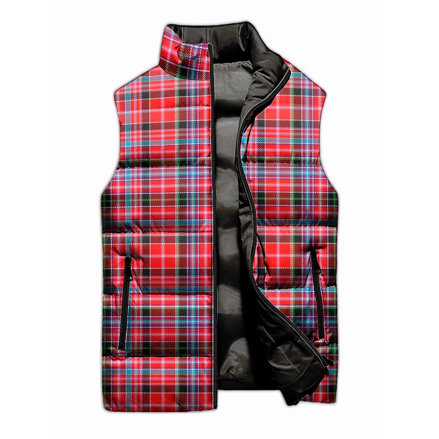 Aberdeen District Tartan Sleeveless Puffer Jacket - Tartanvibesclothing