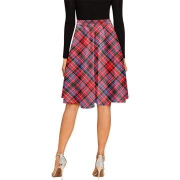 Aberdeen District Tartan Melete Pleated Midi Skirt - Tartanvibesclothing