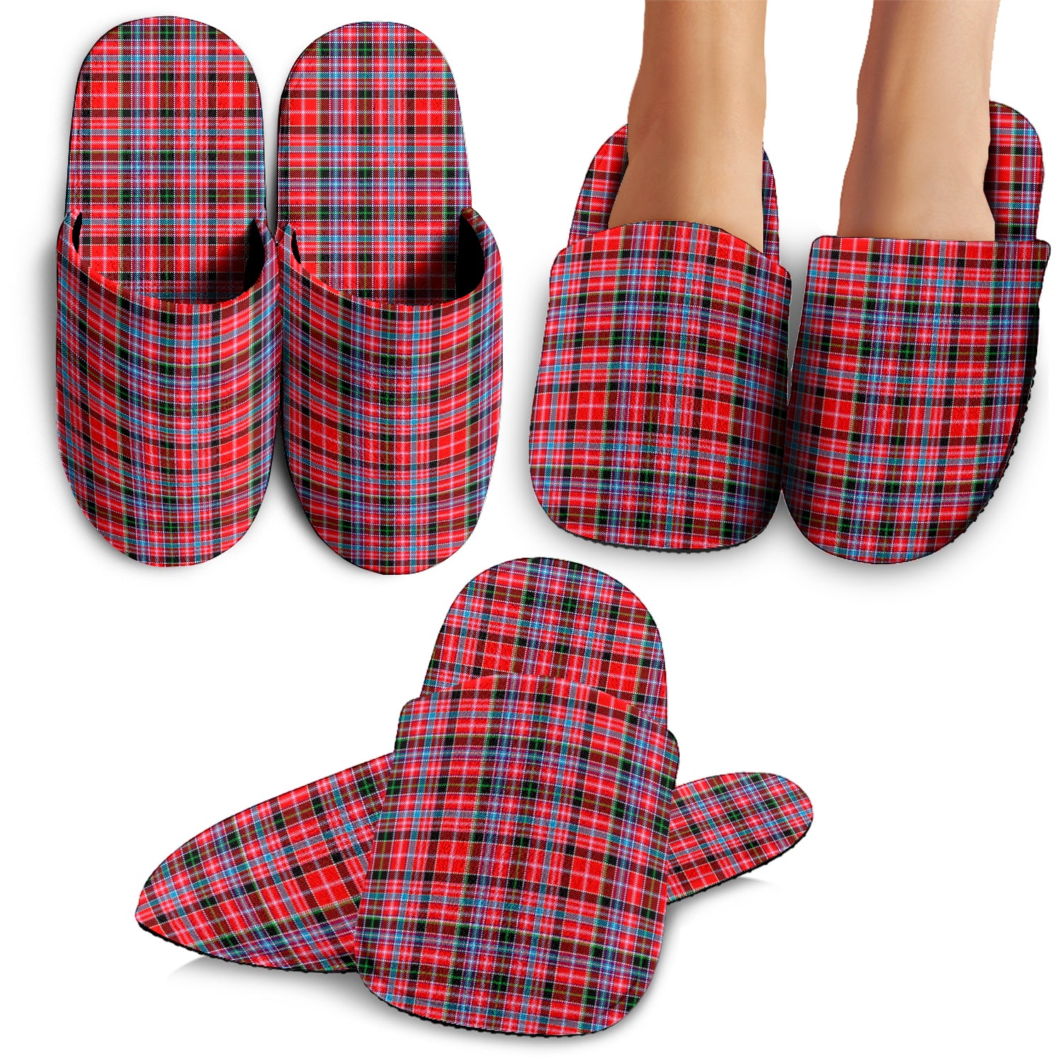 Aberdeen District Tartan Home Slippers - Tartanvibesclothing
