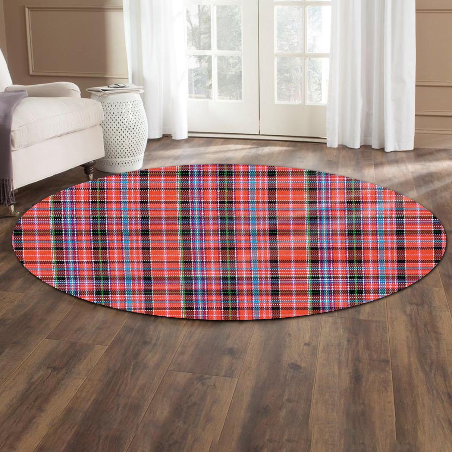 Aberdeen District Tartan Round Rug - Tartanvibesclothing