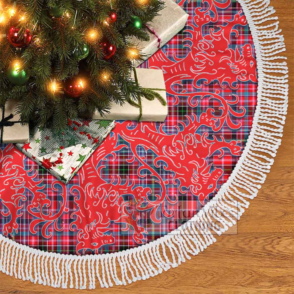 Tartan Vibes Clothing Aberdeen District Tartan Christmas Tree Skirt Lion Rampant Style