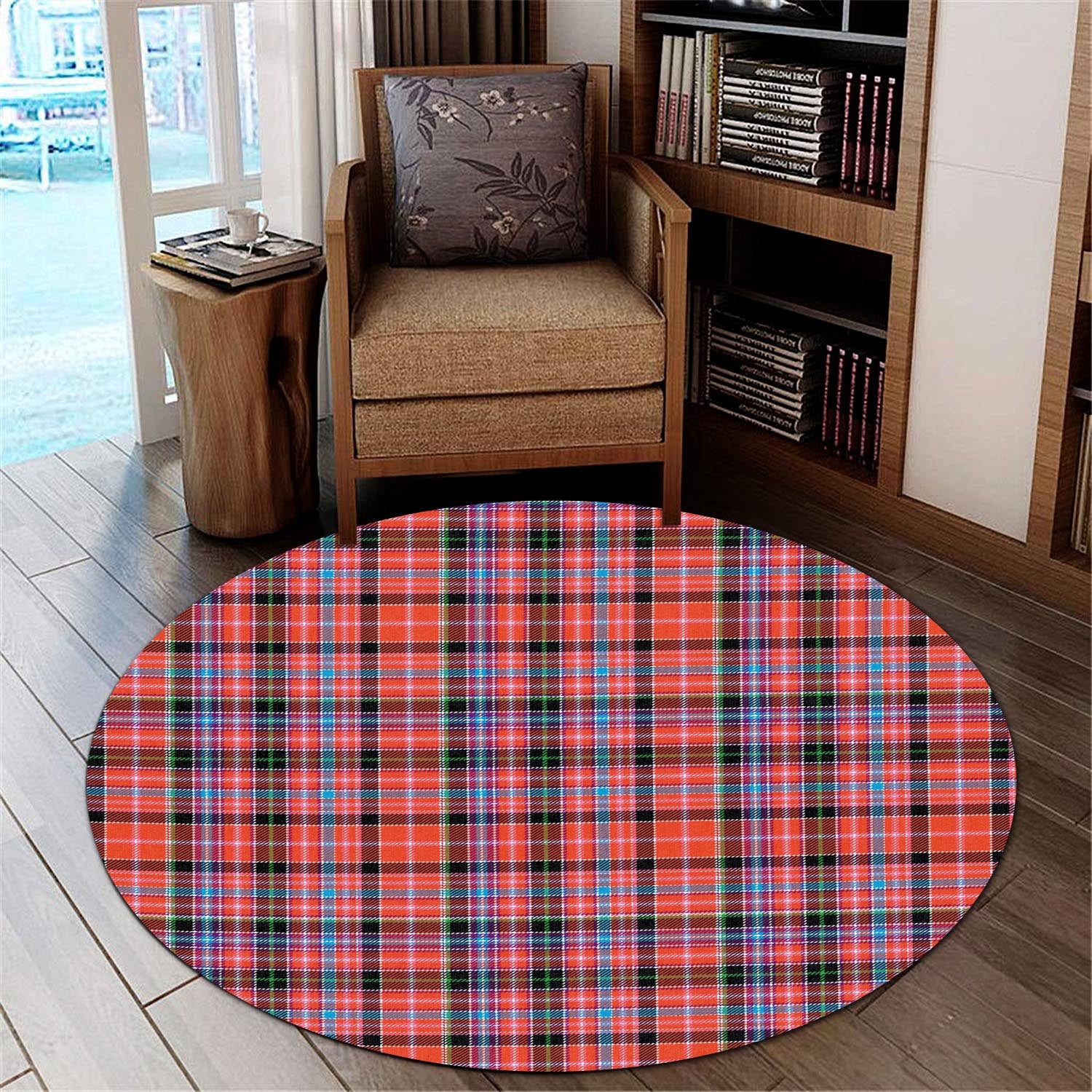 Aberdeen District Tartan Round Rug - Tartanvibesclothing