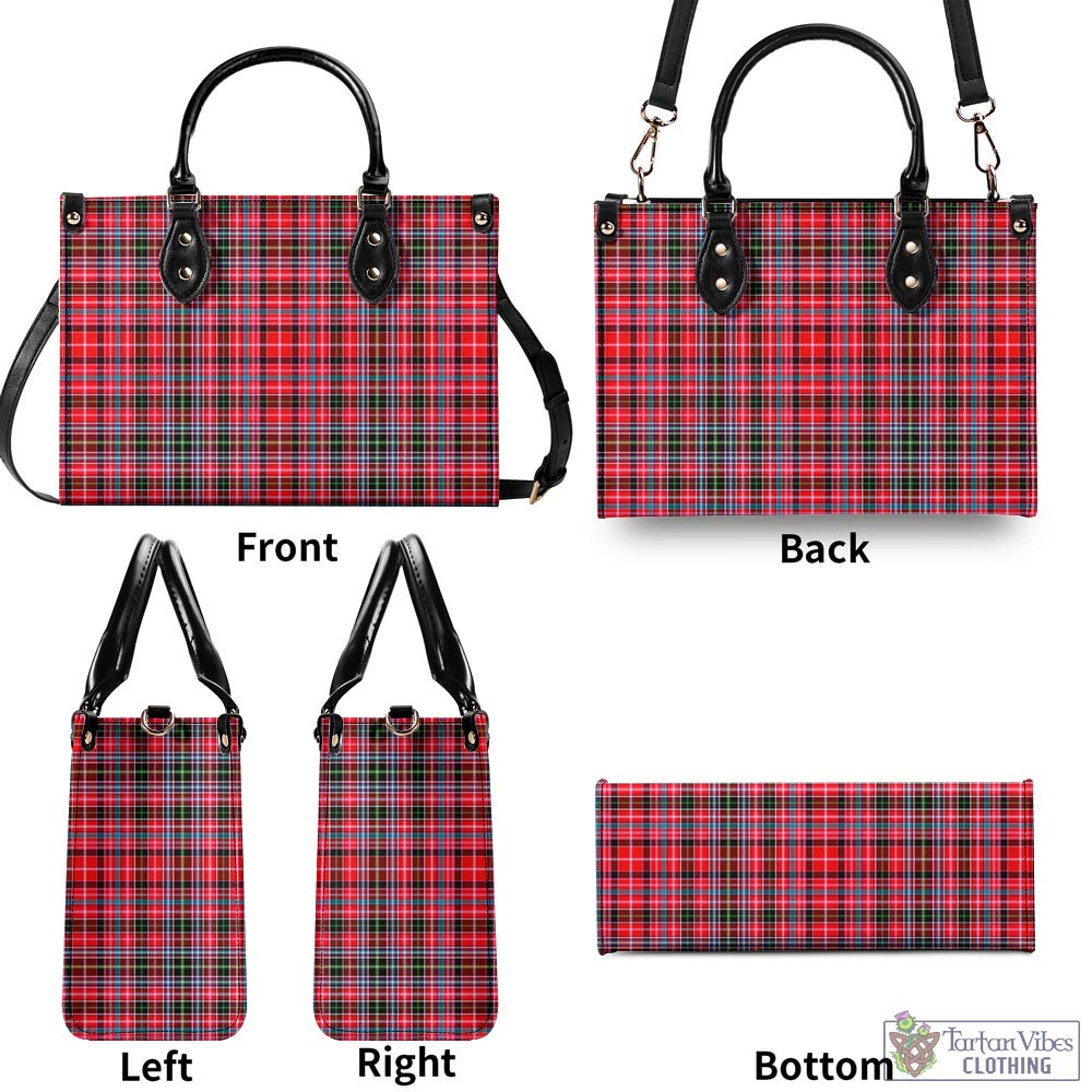 Tartan Vibes Clothing Aberdeen District Tartan Luxury Leather Handbags