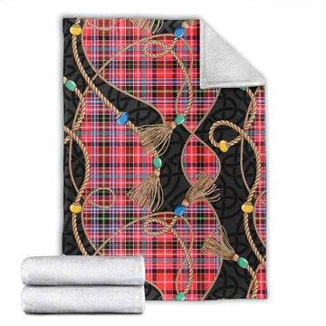 Aberdeen District Scottish Tartan Twisted Ropes Stylized Blanket X-Large 59 x 79 inches 150 x 200 cm - Tartan Vibes Clothing