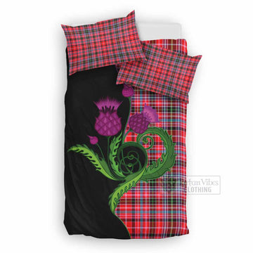 Aberdeen District Tartan Bedding Set Traditional Scottish Thistle UK Bedding Set UK Double 79*79 inch - Tartan Vibes Clothing