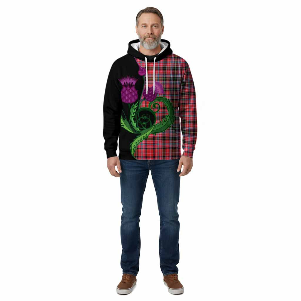 Aberdeen District Tartan Cotton Hoodie Traditional Scottish Thistle