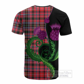 Aberdeen District Tartan Cotton T-shirt Traditional Scottish Thistle