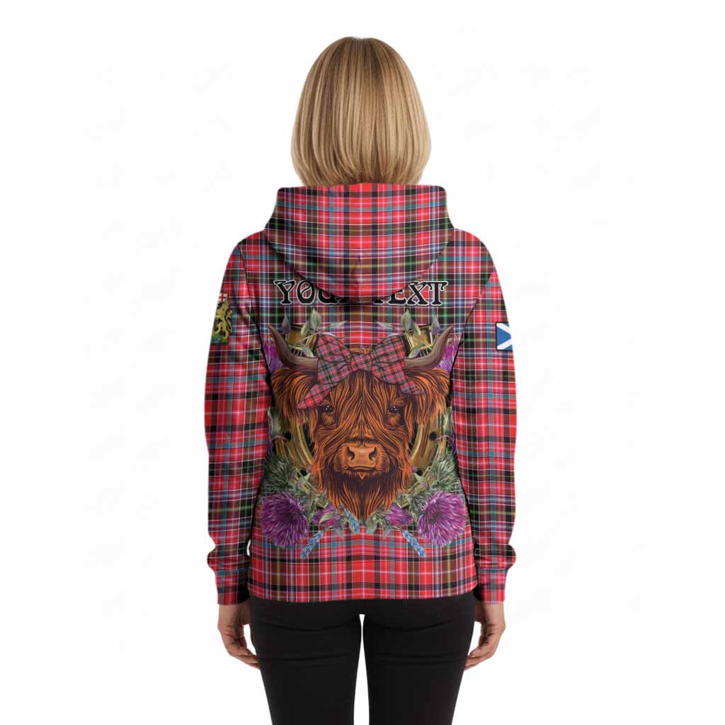 Aberdeen District Tartan Hoodie Scottish Thistle Heilan Coo