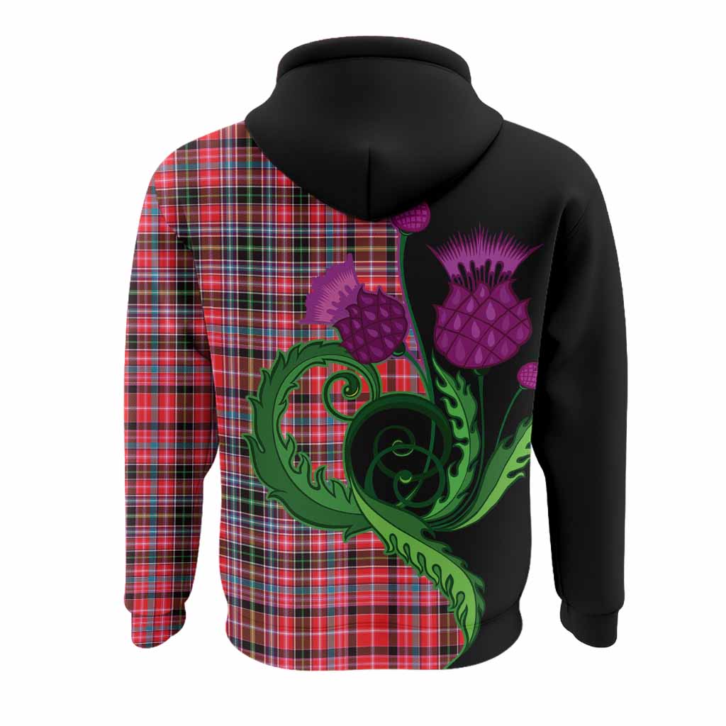 Aberdeen District Tartan Hoodie Traditional Scottish Thistle