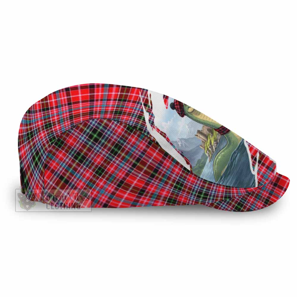 Aberdeen District Tartan Loch Ness Monster Scottish Heritage Art Flat Cap, Jeff Cap