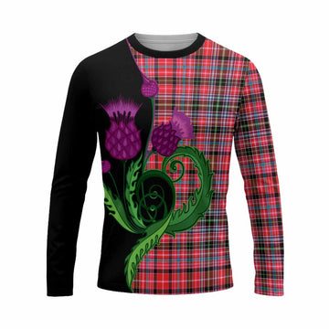 Aberdeen District Tartan Long Sleeve T-Shirt Traditional Scottish Thistle