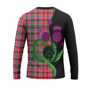 Aberdeen District Tartan Long Sleeve T-Shirt Traditional Scottish Thistle