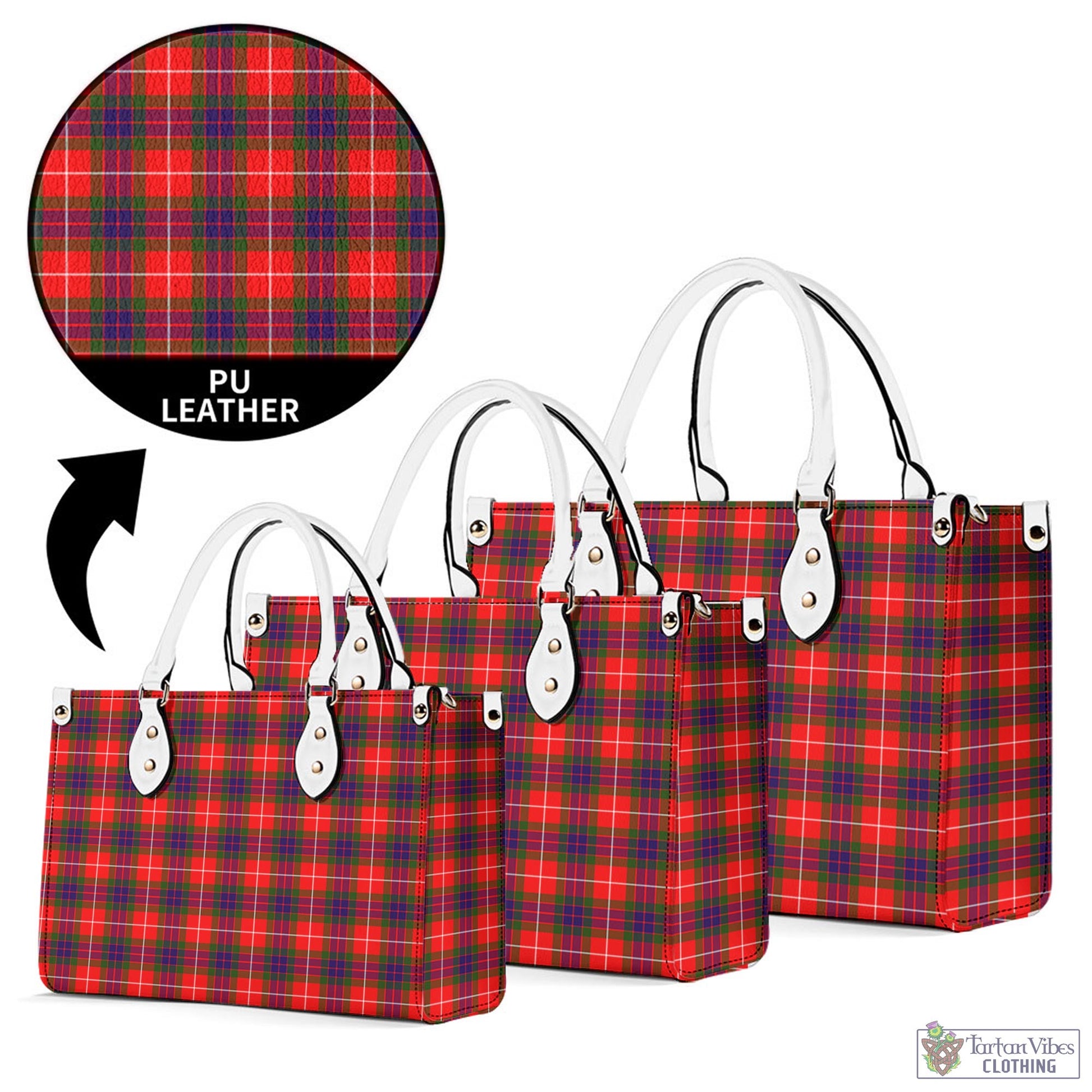 Tartan Vibes Clothing Abernethy Tartan Luxury Leather Handbags