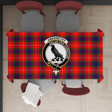 Abernethy Tatan Tablecloth with Family Crest - Tartanvibesclothing