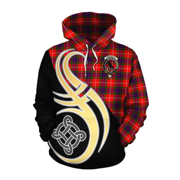 Abernethy Tartan Cotton Hoodie with Family Crest and Celtic Symbol Style Pullover Hoodie XS - Tartan Vibes Clothing