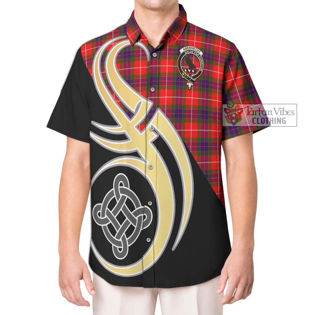 Abernethy Tartan Hawaiian Shirt with Family Crest and Celtic Symbol Style Kid - Tartan Vibes Clothing