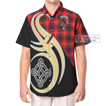 Abernethy Tartan Hawaiian Shirt with Family Crest and Celtic Symbol Style Kid - Tartan Vibes Clothing