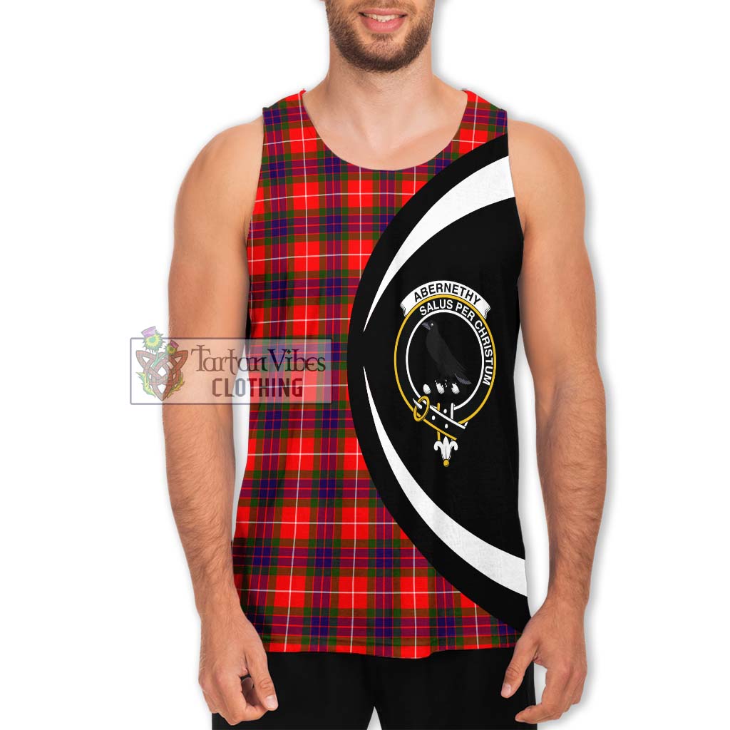 Abernethy Tartan Men's Tank Top with Family Crest Circle Style Men - Tartan Vibes Clothing