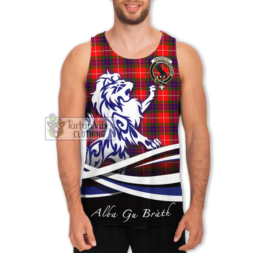 Abernethy Tartan Men's Tank Top with Alba Gu Brath Regal Lion Emblem Men - Tartan Vibes Clothing