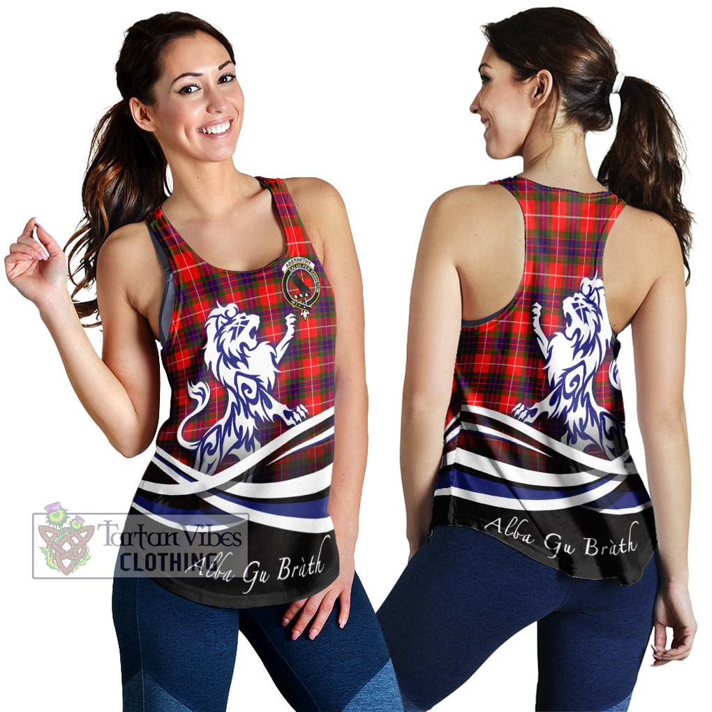 Abernethy Tartan Women's Racerback Tanks with Alba Gu Brath Regal Lion Emblem 4XL - Tartan Vibes Clothing