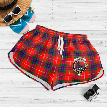 Abernethy Tartan Womens Shorts with Family Crest