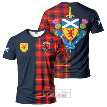 Abernethy Tartan T-Shirt Alba with Scottish Lion Royal Arm Half Style Kid's Shirt - Tartan Vibes Clothing