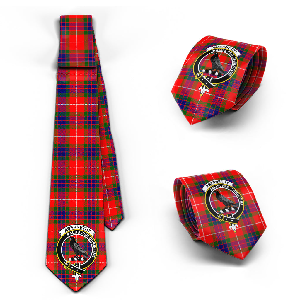 Abernethy Tartan Classic Necktie with Family Crest Necktie One Size - Tartan Vibes Clothing