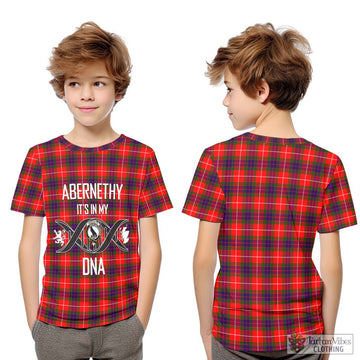 Abernethy Tartan Kid T-Shirt with Family Crest DNA In Me Style Youth XL Size14 - Tartan Vibes Clothing