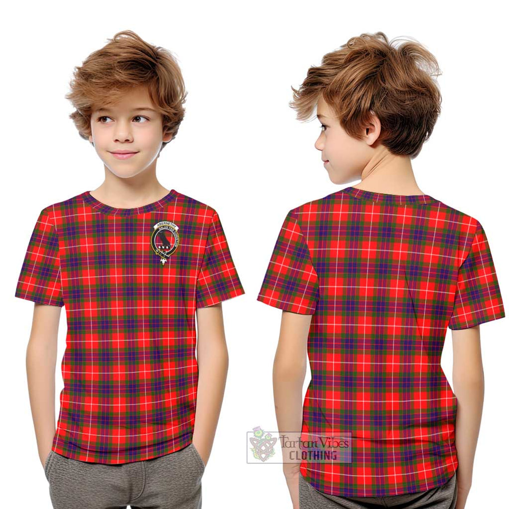 Abernethy Tartan Kid T-Shirt with Family Crest Youth XL Size14 - Tartanvibesclothing Shop